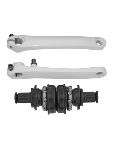 Crank Set Steel 175mm USA/BB 8t White.